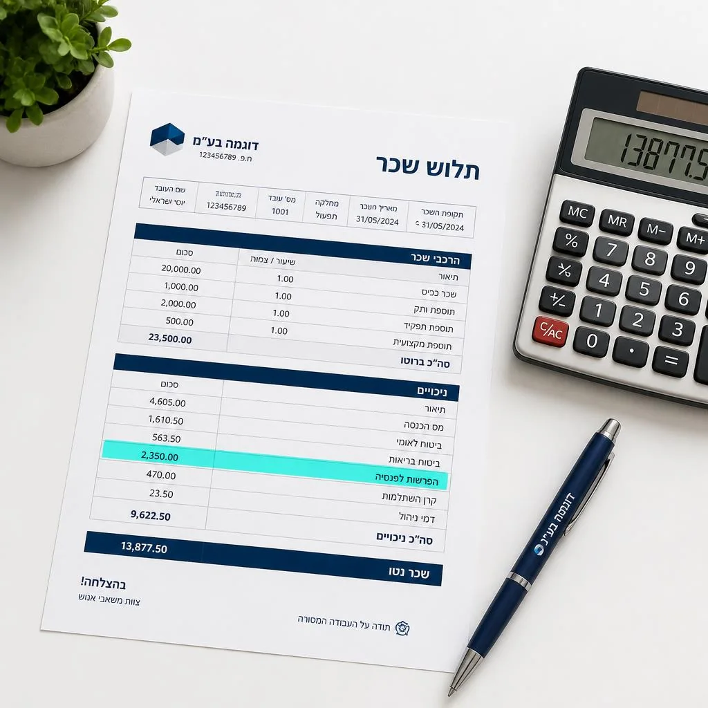 הפקדות לפנסיה בתלוש השכר: למה אתם חייבים להתייחס לזה כתוספת לשכר?